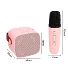 Blavec Portable Bluetooth Speaker WS-07 Karaoke Party - 5W with 2 microphones (WS07-2MP) pink Фото num