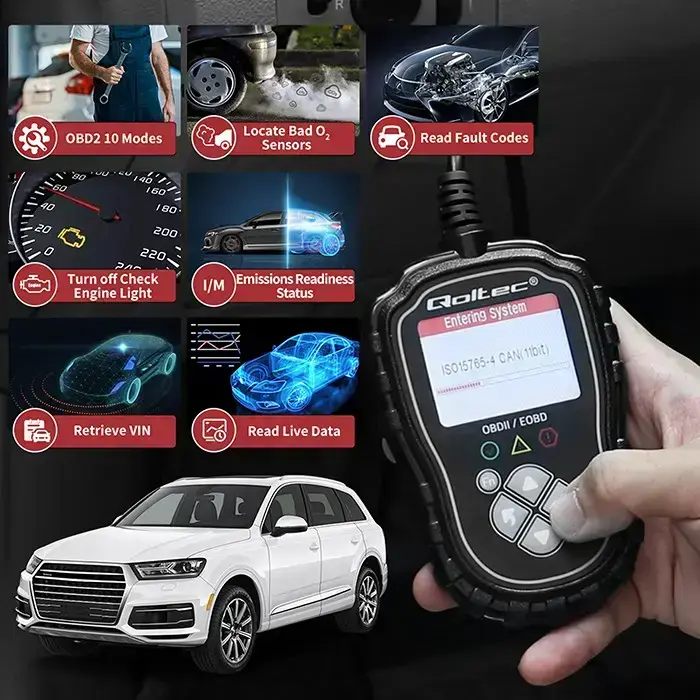 Qoltec Digital OBD2 EOBD diagnostic Tester ProLine  | 8V-25V | Dual System Foto 9
