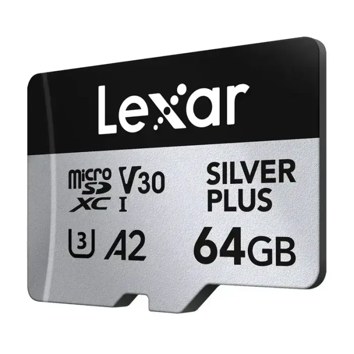 Set of 2 Lexar High-Performance Silver Plus microSDXC 2x64GB memory cards + adapter Фото num