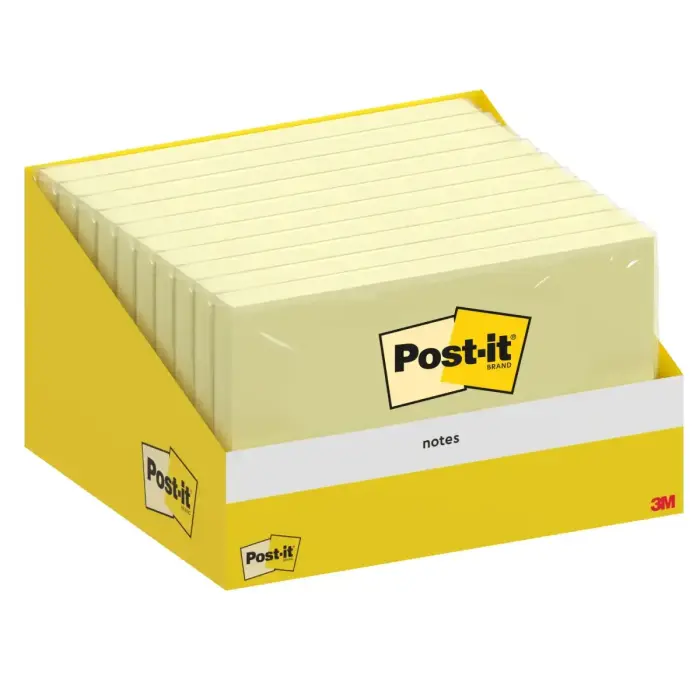 Līmlapiņas Post-it 76 x 127 mm, 100 lapiņu, kanārijdzeltenas Фото num
