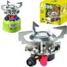 Gas camping stove with gas cartridges (thread or valve) ATOS piezo igniter 1.8kW Foto 1