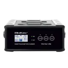 Qoltec Intelligent microprocessor charger 12V 24V 25A | Rectifier with repair function for AGM GEL SLA battery | LCD Фото num