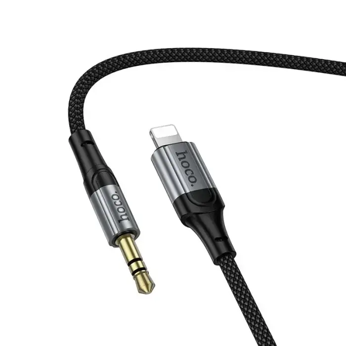 Cable AUX Jack 3,5 mm to Lightning Hoco 1,5 m UPA33A black Photo