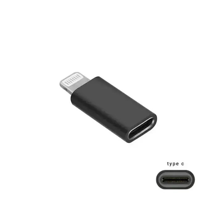 Fusion adapteris Type-C | USB-C uz Lightning melns Foto 1