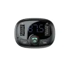 Baseus FM Transmitter T typed Bluetooth 2xUSB microSD (Black) Фото num