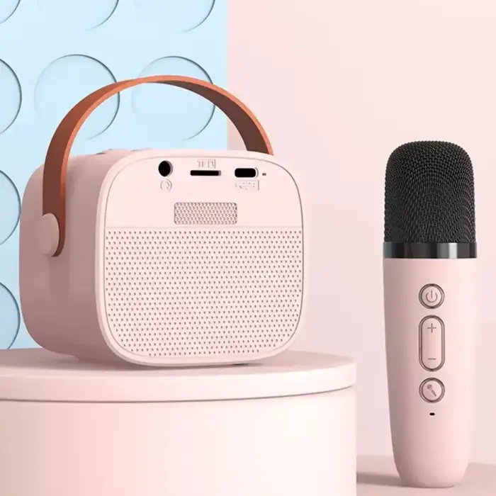 Blavec Portable Bluetooth Speaker WS-07 Karaoke Party - 5W with 2 microphones (WS07-2MP) pink Фото num