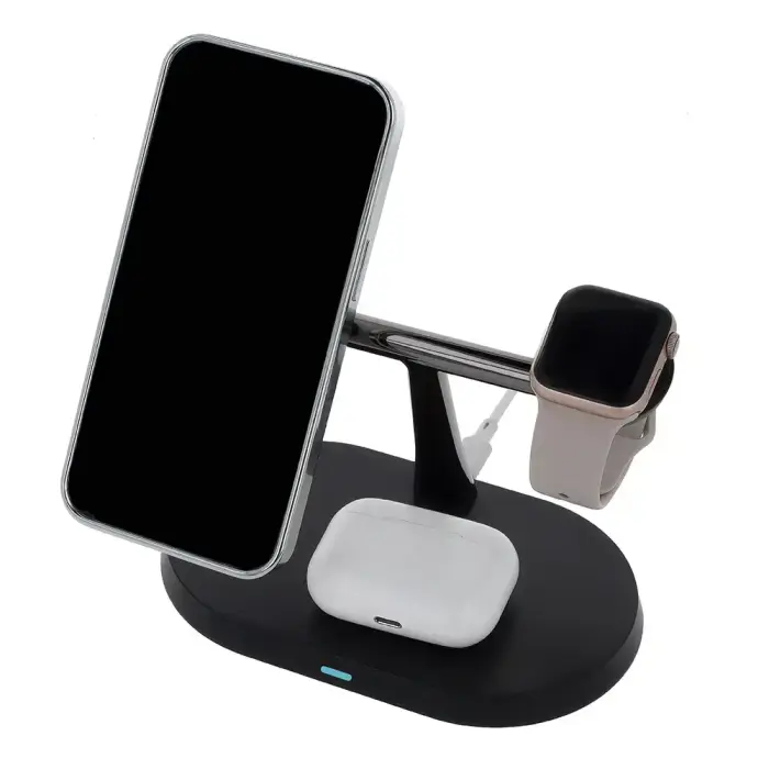 Maxlife MXWC-03 3in1 wireless charger 15W black Фото num