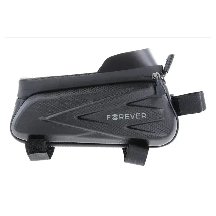 Waterproof bike frame bag with shell sides and phone holder Forever Outdoor black Photo