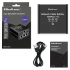 Qoltec Splitter Ethernet mini SWITCH 1x3 RJ45 | 1000Mb/s | USB-C | Aluminium Photo