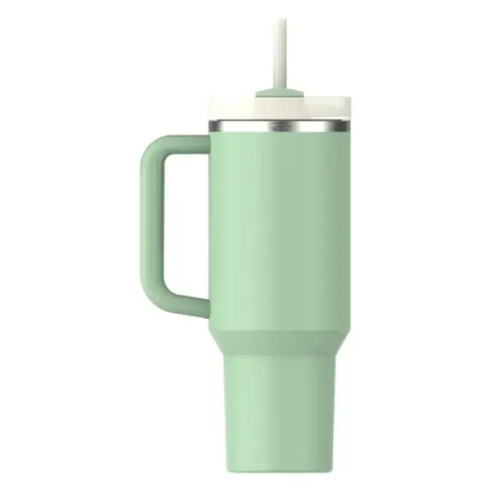 Termokrūze ar salmiņu The Quencher H2.O FlowState Tumbler 1.18L pistāciju krāsā  Foto 3