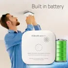 Qoltec Certified Wireless Smoke Detector with Battery | Sensor life: 10 years | Battery life: 10 years | Alarm: 85dB | LED Фото num