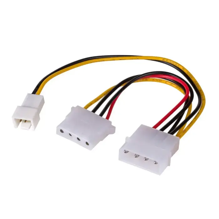 Адаптер с кабелем Akyga AK-CA-35 Molex (m) | 3 pin 12V (m) | Molex (f) 2x 15 см Фото num