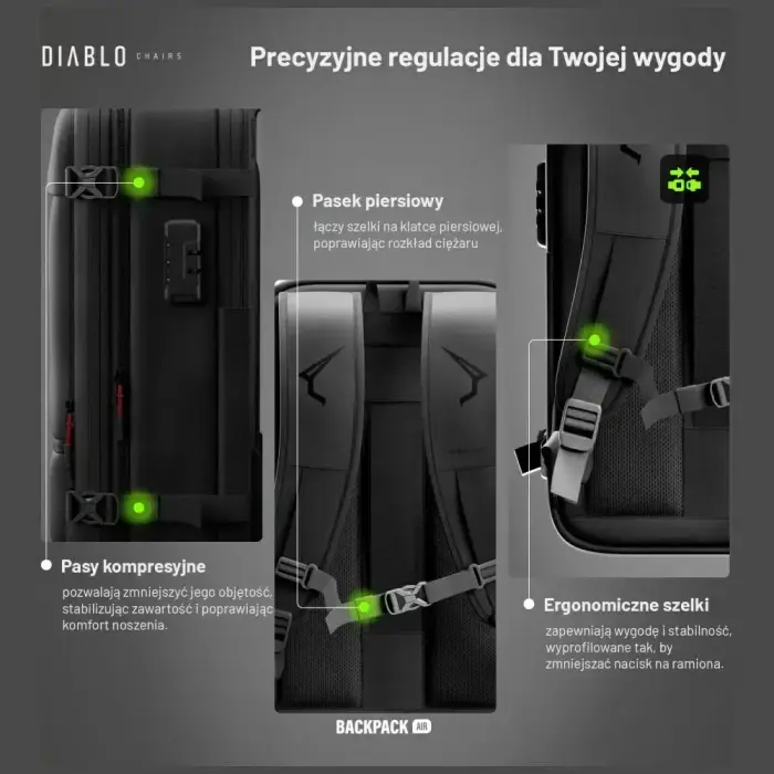 Multifunctional vacuum backpack Diablo Chairs Backpack Air black Photo