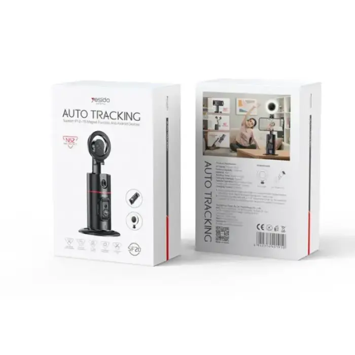 YESIDO SF20 MAGNETIC GIMBAL FACE TRACKING AI 360° 1200mAh, BLACK Photo
