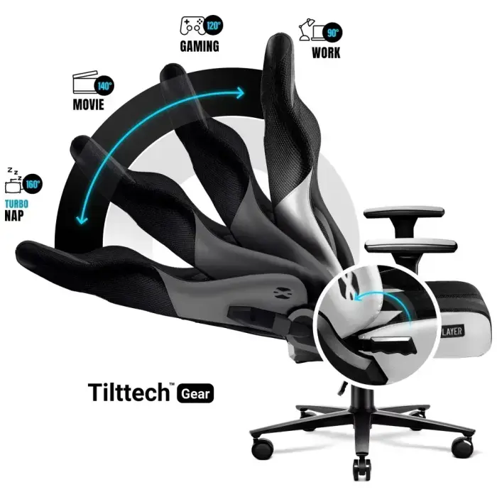 Gaming chair Diablo Chairs X-Player 2.0 Normal Size white-black Photo