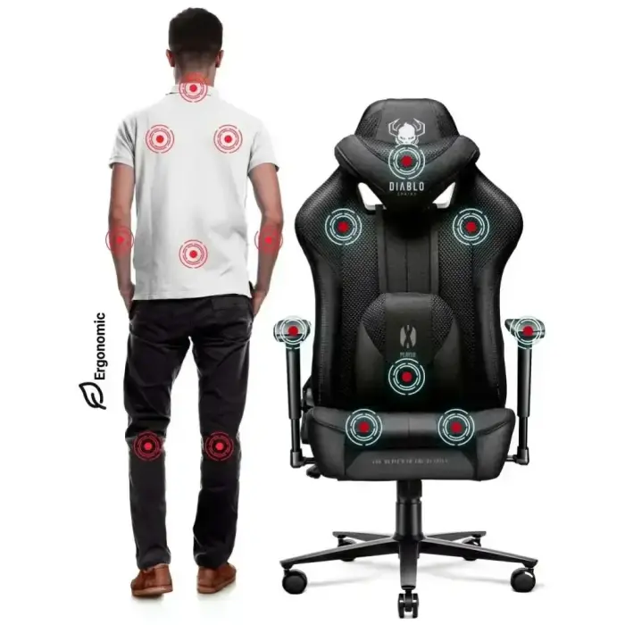 Gaming chair Diablo Chairs X-Player 2.0 Normal Size black Photo