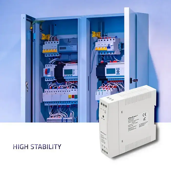 Qoltec DIN rail power supply | 10W | 12V | 0.83A | White | Slim Фото num