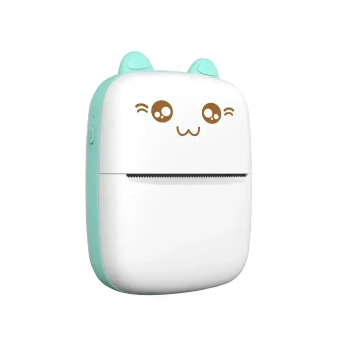 HURC9 Bluetooth Thermal Printer Kitty Mini with App - Blue Фото num