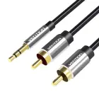 3.5mm Male to 2x RCA Male Audio Cable 3m Vention BCFBI Black Foto 2