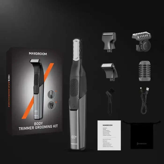 MAXGROOM M-319 multifunctional trimmer with replaceable tips - black Фото num