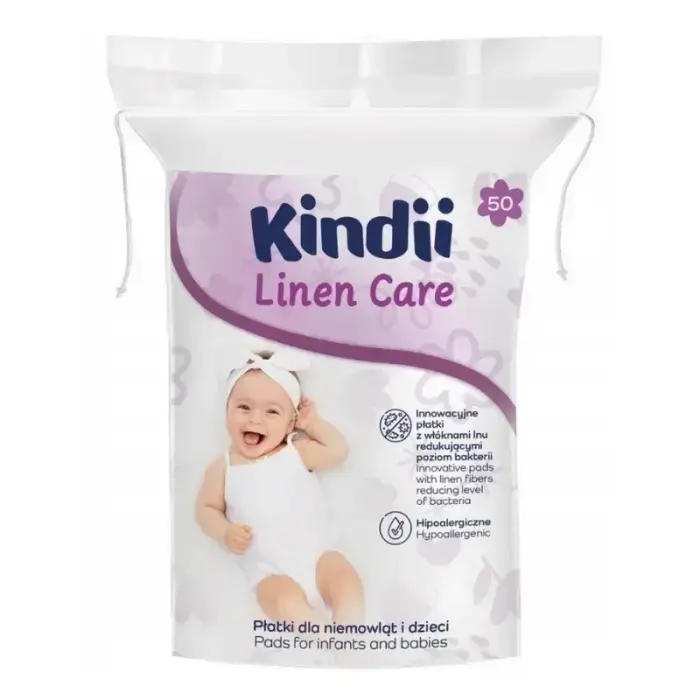 Ватные подушечки для младенцев Kindii Linen Care, 50 шт. Фото num