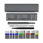 Set of service screwdrivers, 30-in-1 aluminum bits Photo