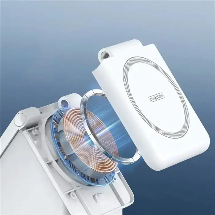Duzzona W20 15W 4in1 inductive charger for iPhone | AirPods | Apple Watch with night lamp - white Фото num
