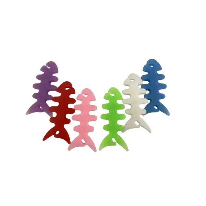 Fish-shaped headphone cable wrap - white Фото num
