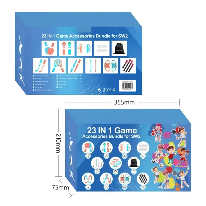 Nintendo Switch 23-in-1 Family Accessory Pack 2 - Orange and Blue Set Photo