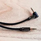 Wozinsky AUX cable angled (male-male) mini jack cable 1.5m black Photo