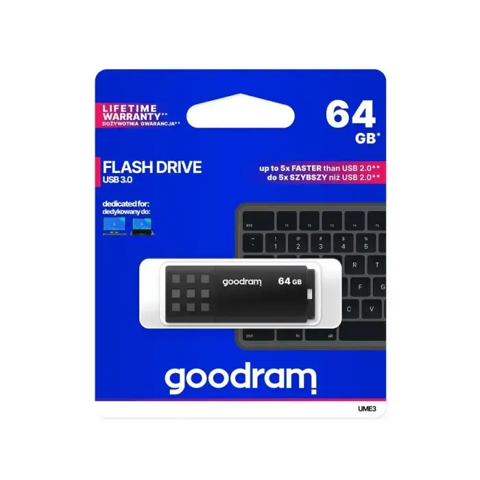 Goodram pendrive 64GB USB 3.0 UME3 black Photo