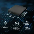 Qoltec External DVD-RW recorder |USB 3:0|Black Foto 5