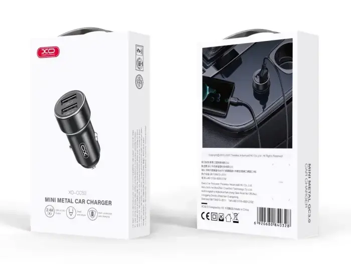 XO CC53 automašīnas lādētājs | 12W | USB-A | melns Foto 2