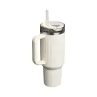 Termokrūze ar salmiņu The Quencher H2.0 Fluted Tumbler 1.18L glancētā krēmkrāsā  Foto 3