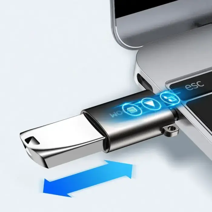 Joyroom USB 3.2 Gen 1 (Male) - USB Type C (Female) adapter black (S-H151 Black) Фото num