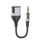 Borofone Cable BL19 Creator 2 in 1 - jack 3,5mm male to 2xjack 3,5mm female - 15 cm black Photo