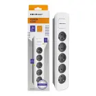 Qoltec Power strip | 5 sockets | 1.8m | White-grey Foto 1