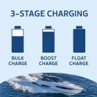 Qoltec Smart Monolith charger for LiFePO4 AGM GEL SLA batteries | 10A | 24V Photo