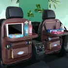 Car seat organizer seat protector seat cover shelf mini car table black Фото num