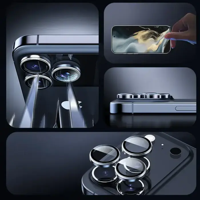 Rock Tempered glass Pure Series Camera Lens on camera for Iphone 17 (lens 2 pieces) black Foto 2