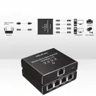 Qoltec Splitter Ethernet mini SWITCH 1x4 RJ45 | 1000Mb/s | USB-C | Aluminium Foto 15