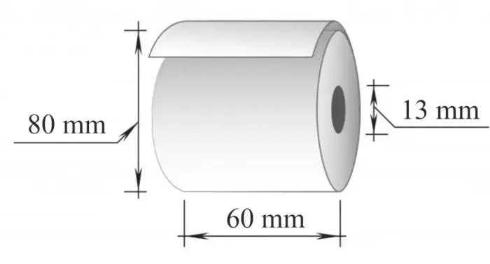 Termopapīra rullis 60x80m/13 mm, (maks. diam. 80mm) 55g., 3 gab./iepak. Foto 2