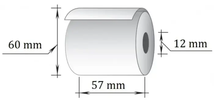 Kases lente TECHNOINFORM ar izmēru 57mmx43m (max. diam. 60mm) termo, 10 gab/iepakojumā Foto 3