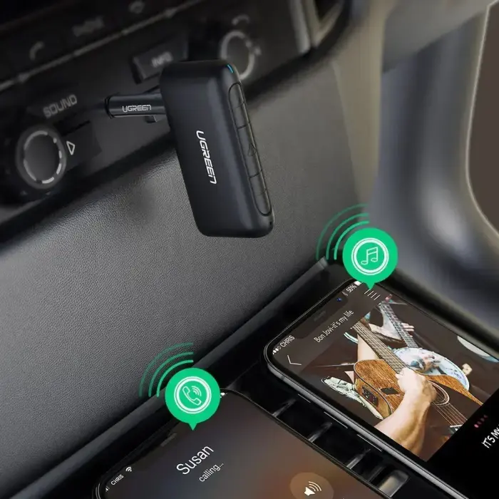 UGREEN CM279 Аудиопередатчик, AUX, Bluetooth 5.0 aptX (черный) Фото num