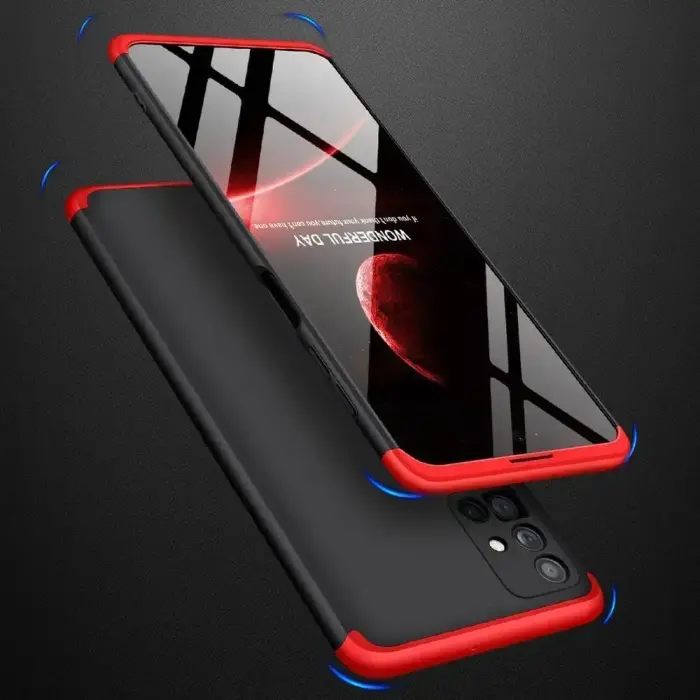 GKK 360 Protection Case Front and Back Case Full Body Cover Samsung Galaxy M51 black-red Photo