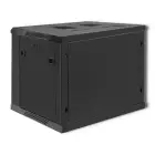 Qoltec RACK Cabinet 19" | 9U | 600 x 500 x 600 | Tempered doors | Hanging | Steel case | Lock | Black Foto 5