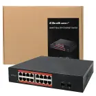 Qoltec Gigabit Ethernet SWITCH | 16x RJ45 | 2x SFP | 1000 Mb/s Photo