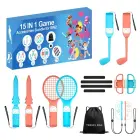 Nintendo Switch 15-in-1 Family Accessory Pack 2 - Orange and Blue Set Photo