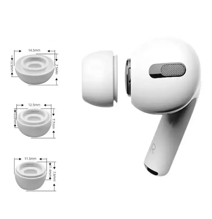 Tech-Protect Ear Tips for AirPods Pro 1 | 2 in sizes S | M | L - white (3 pcs.) Photo
