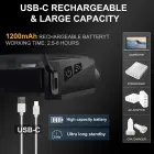 LED headlamp with IPX4 motion sensor USB-C 1200 mAh - black Фото num